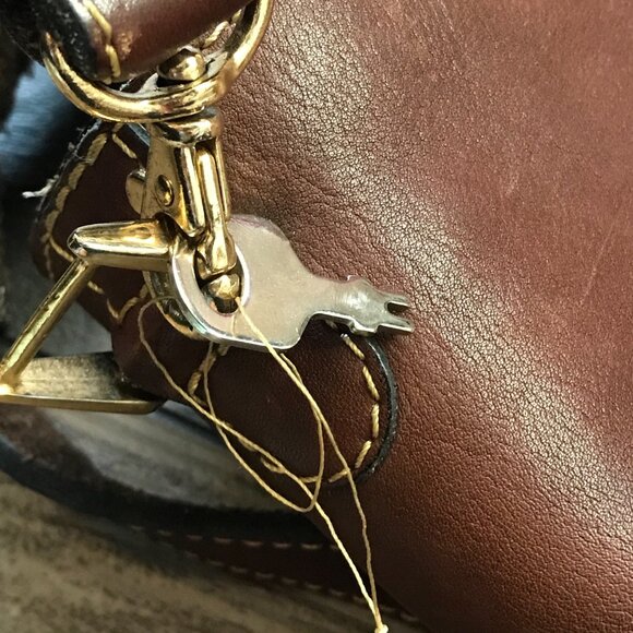 Vintage Rugero Brown Leather Messenger Bag Briefcase Removable Strap Lock & Key - Picture 11 of 16